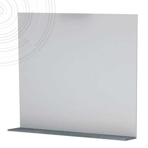 Miroir tablette à suspendre DUBAÏ - Couleur : Gris - Larg. 80cm - Haut. 70cm