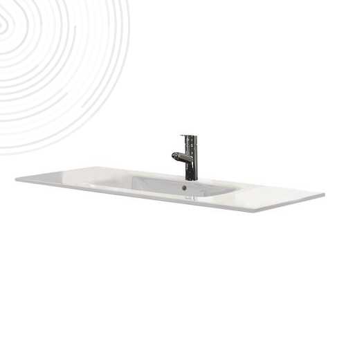 Plan céramique blanc collection BOSTON - Larg. 101cm - 1 vasque
