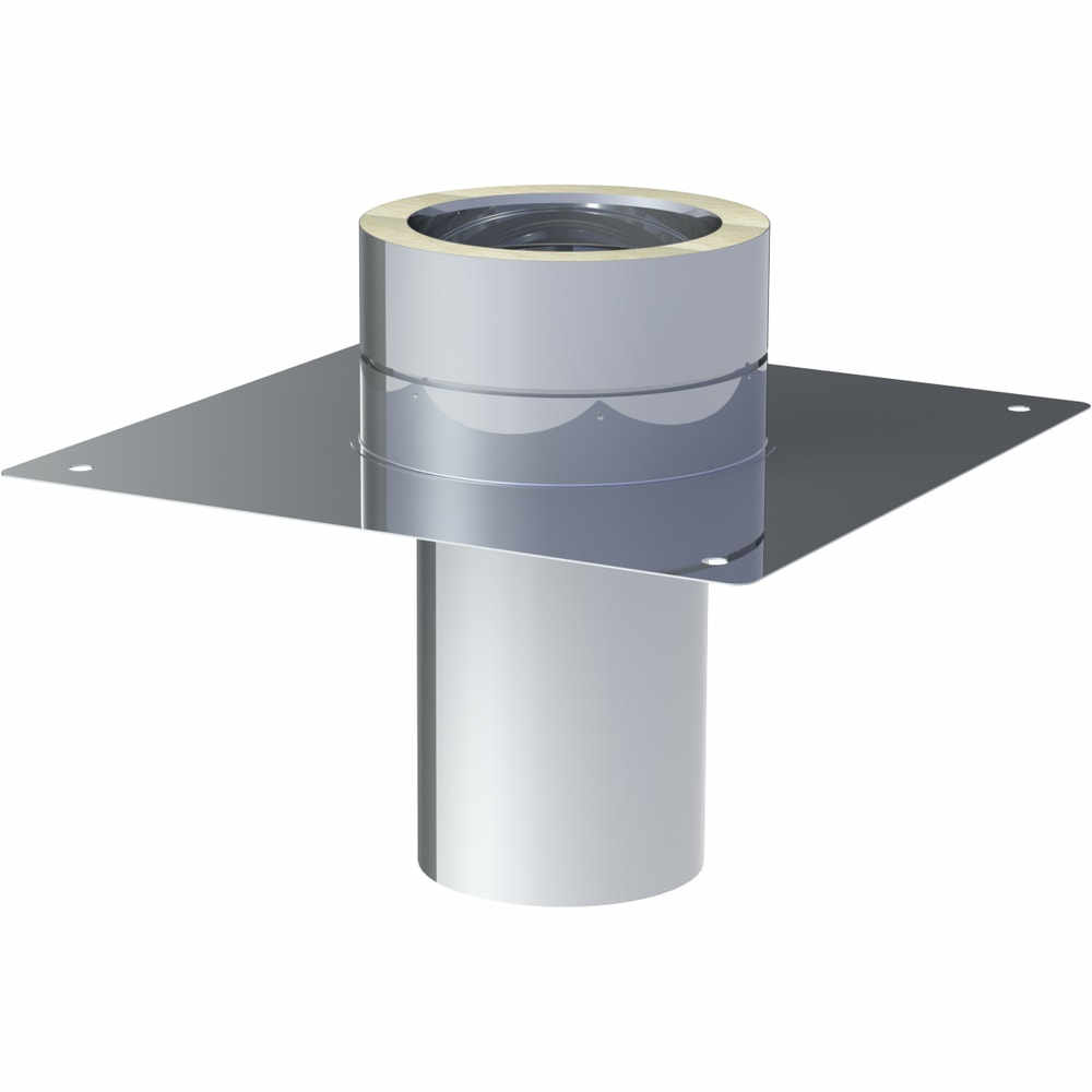 Plaque de base inox pour rehausse conduit de cheminée Ø 180/230 mm